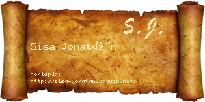 Sisa Jonatán névjegykártya